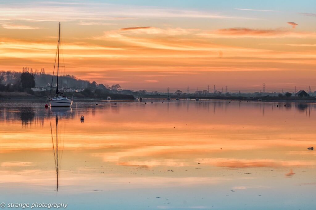 January Sunset over the Creek